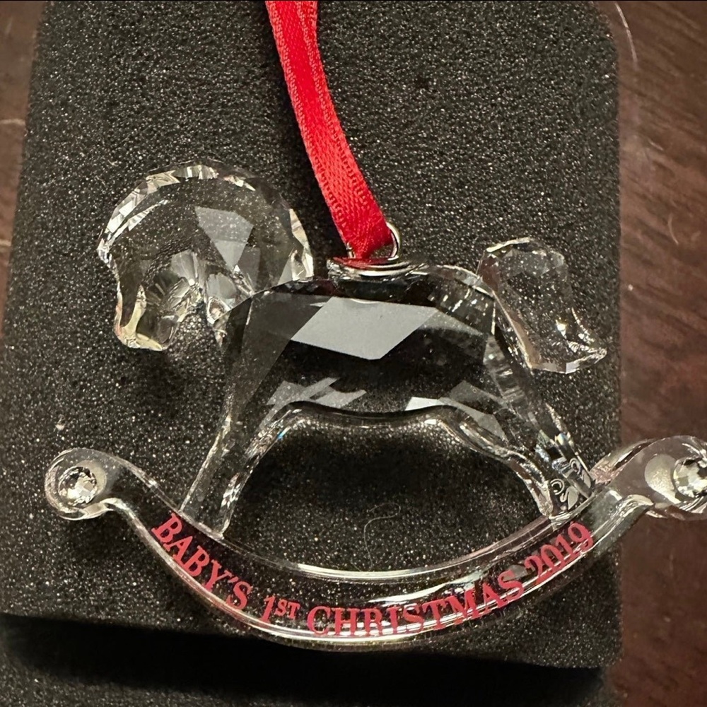 Swarovski - Brand new crystal rocking horse ornament.